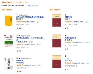 アマゾンKindleストア画面