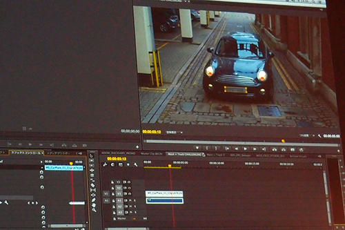 Premire Pro CCではナンバープレートにモザイクをかけて、自動で追尾させるマスク＆トラック機能をデモ